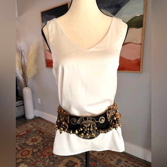 Leatherock Black and Gold Embellished Belt main image 8